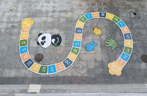  象山地面游戏彩绘